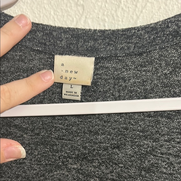 A New Day Black Long Sleeve Scoop Neck Dress - Picture 2 of 3